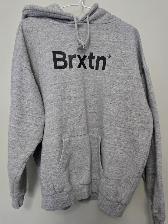 Brixton Other - Brixton Gray Logo Pullover Hoodie Size Large